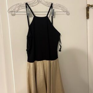 Ally B Black and Gold Formal Kids Dress